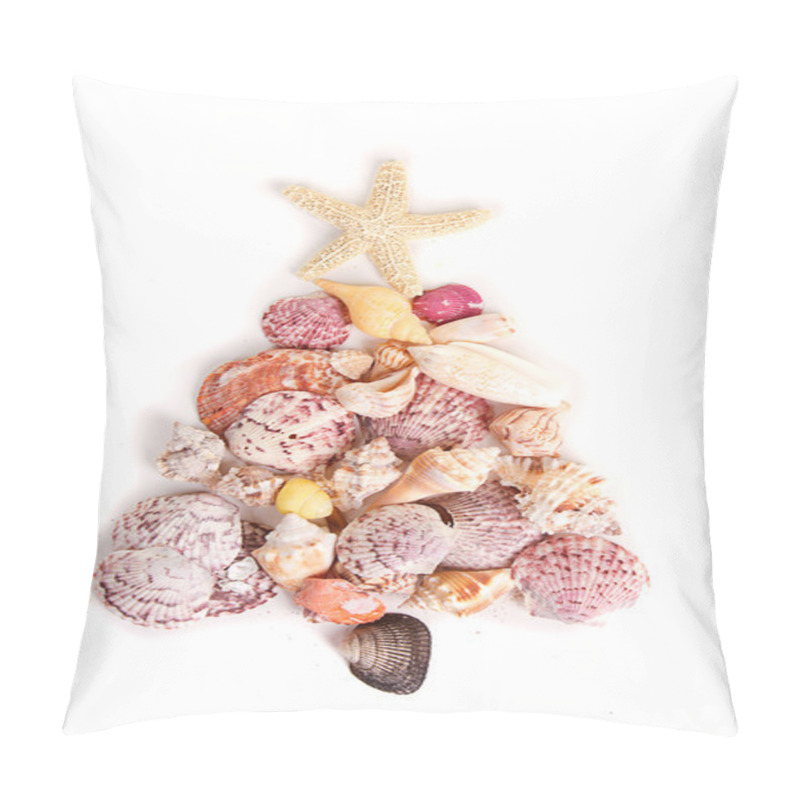 Personality  Sea Shells Shaped As A Christmas Tree Pillow Covers