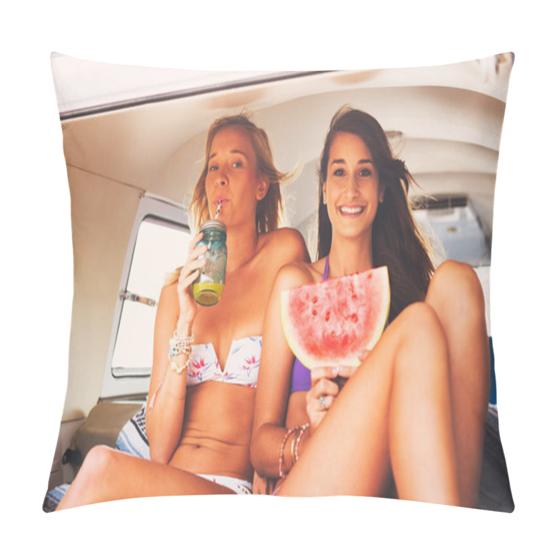 Personality  Surfer Girls Beach Lifestyle Pillow Covers