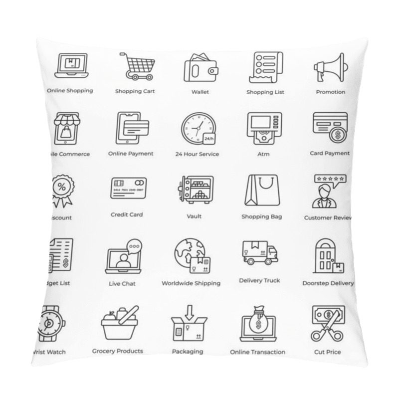 Personality  We Are Presenting A Fantabulous Pack For Making Your Next Project More Alluring. Shopping And Ecommerce Vectors Are Creatively Defined Hence, You Can Edit And Use As Per Your Own Needs. Happy Downloading!  Pillow Covers