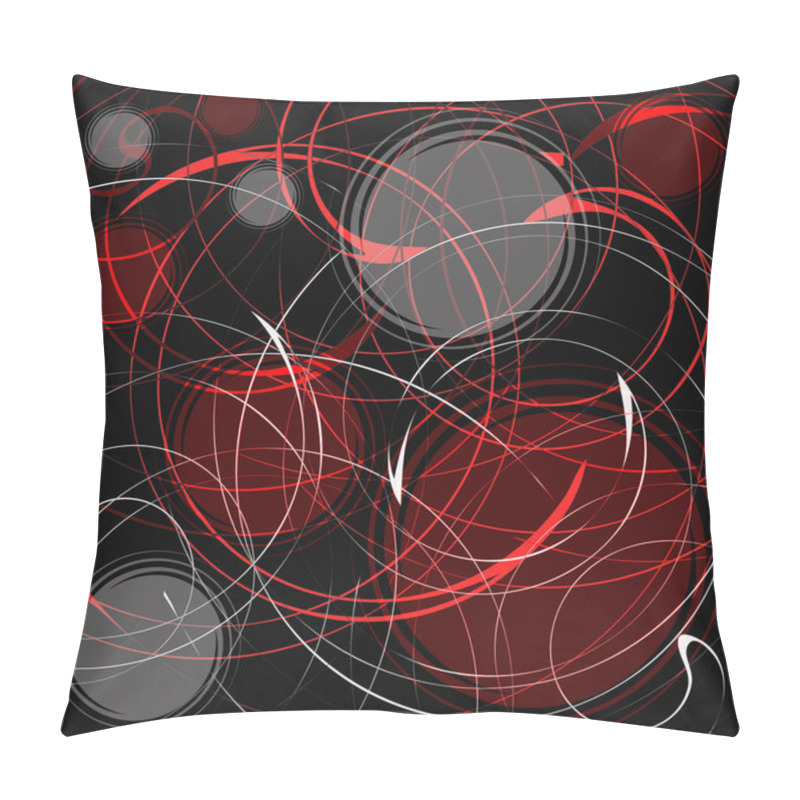 Personality  Vector Abstraction Circles And Curls Pillow Covers