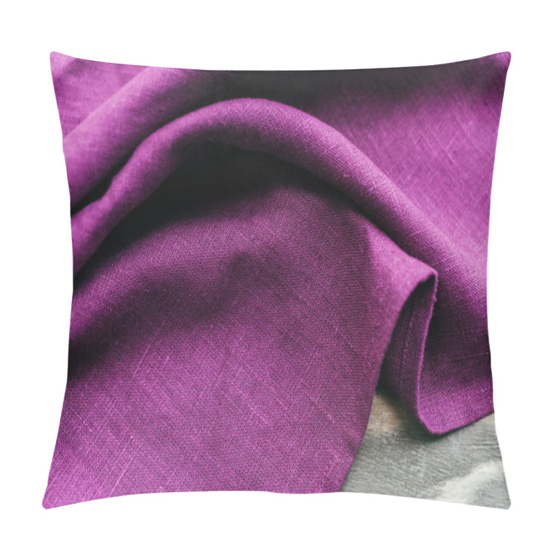 Personality  Textile Purple Napkin On Wooden Table Pillow Covers