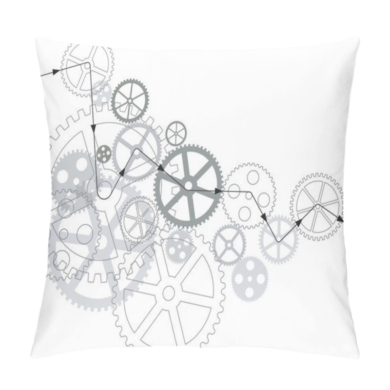 Personality  Web And Mobile Interface Graphic Template. Corporate Website Design. Media Background. Editable. Industry And Technology Concept Pillow Covers