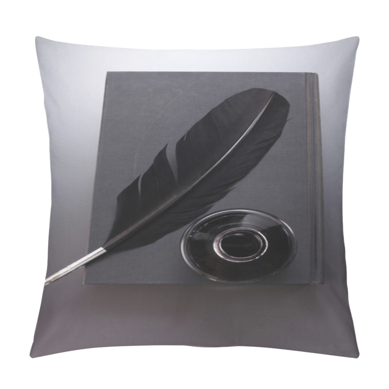 Personality  Quill Pen,ink Well And Book Pillow Covers