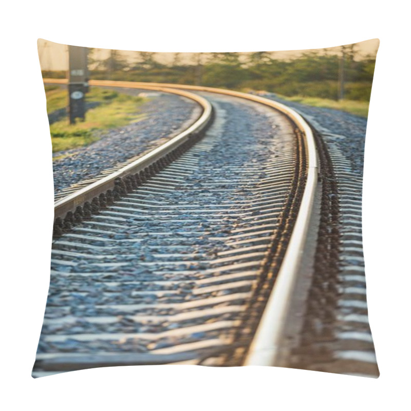 Personality  Close Up View Of Railroad Pillow Covers