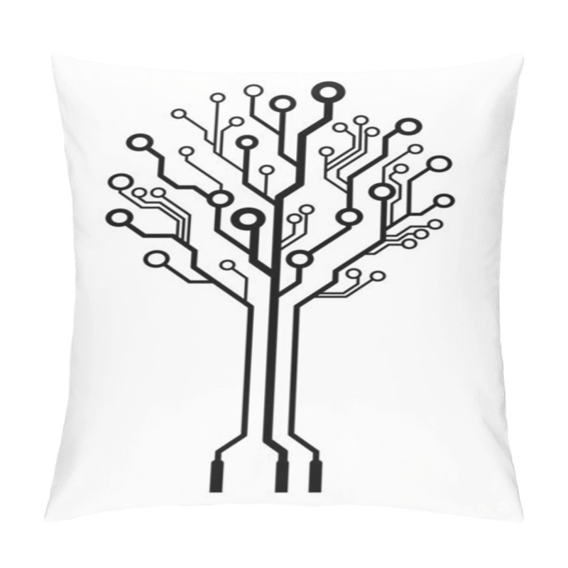 Personality  Vector Circuit Board Tree Pillow Covers