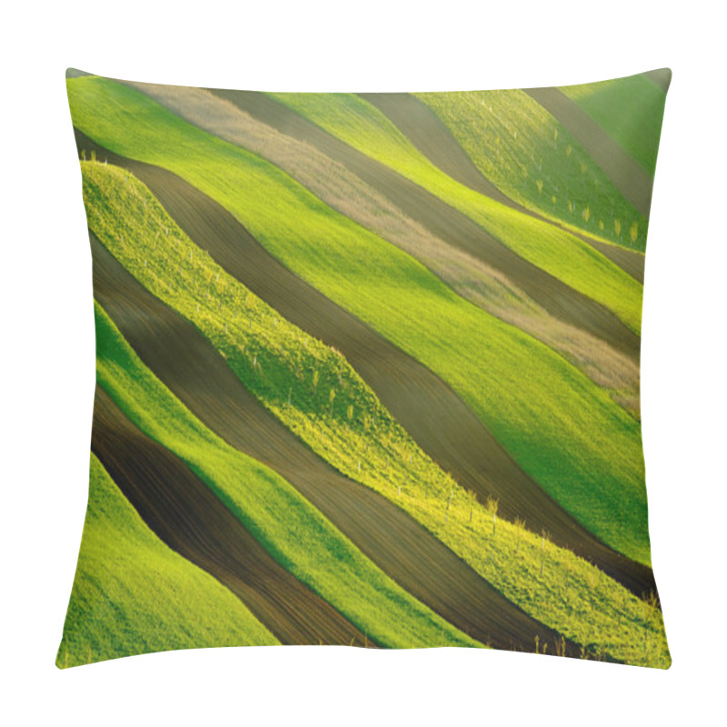 Personality  Green Wavy Hills In South Moravia Pillow Covers