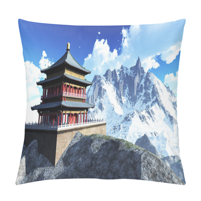 Personality  Sun Temple - Buddhist Shrine Pillow Covers