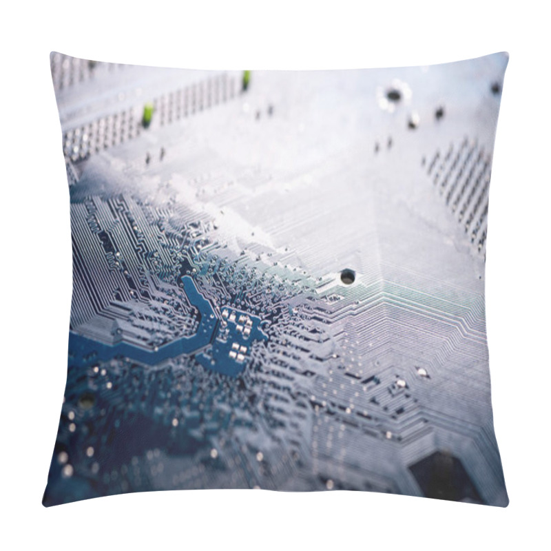 Personality  Closeup View Of Electronic Circuit Logic Board Pillow Covers