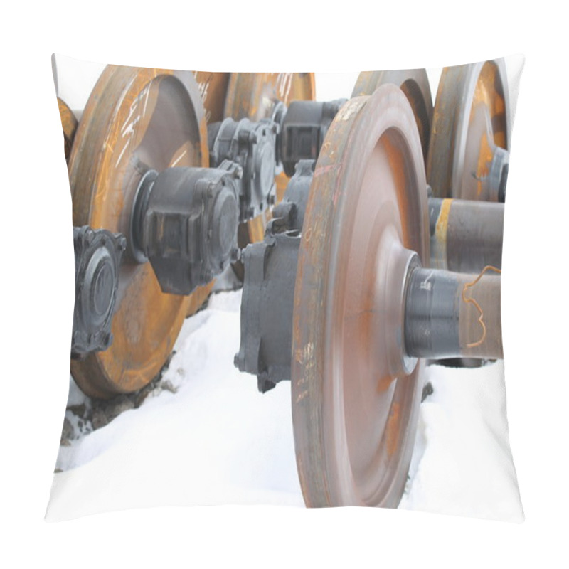 Personality  Railcar Wheels On The Axles Pillow Covers