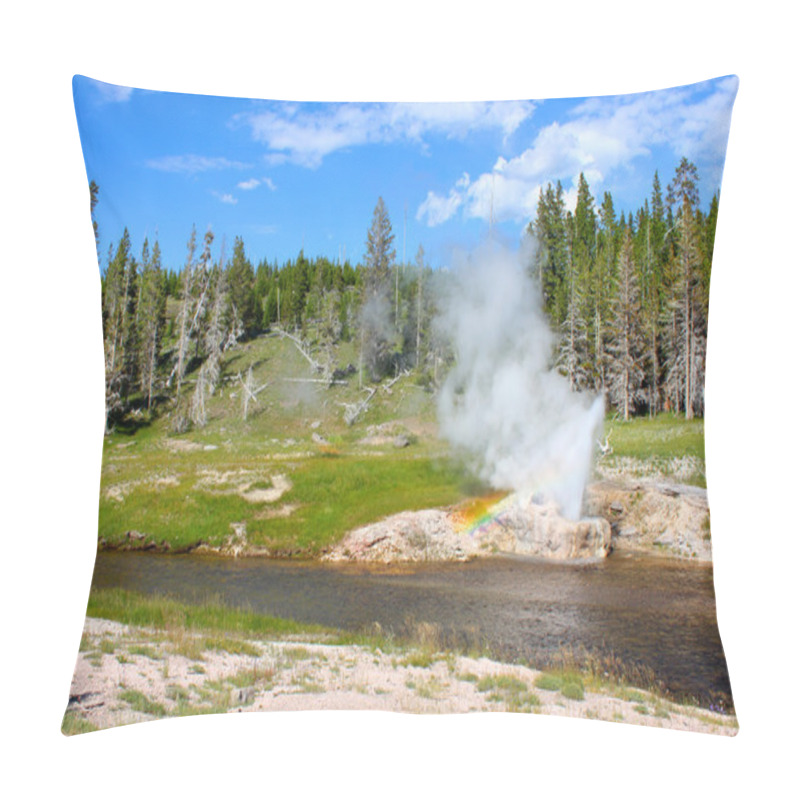 Personality  Riverside Geyser Yellowstone National Park Pillow Covers