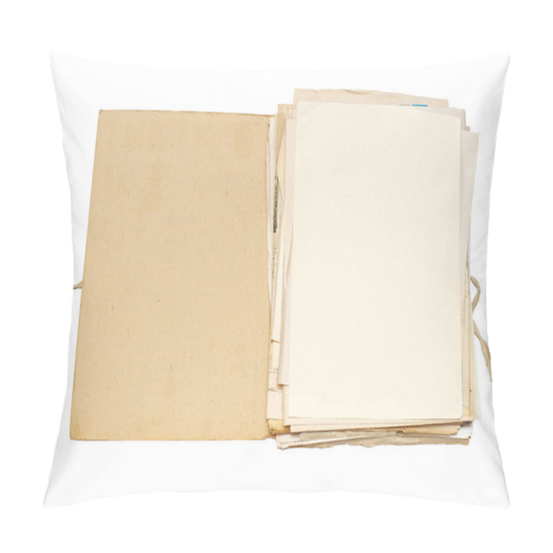 Personality  Old Folder With Papers Pillow Covers