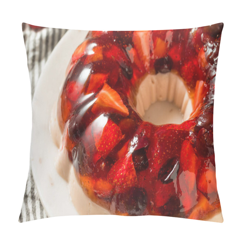 Personality  Homemade Layered Berry Gelatin Mold Ready To Eat Pillow Covers