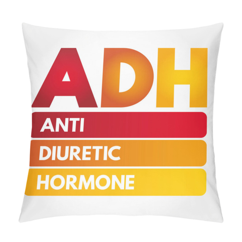 Personality  ADH - Antidiuretic Hormone Acronym, Concept Background Pillow Covers