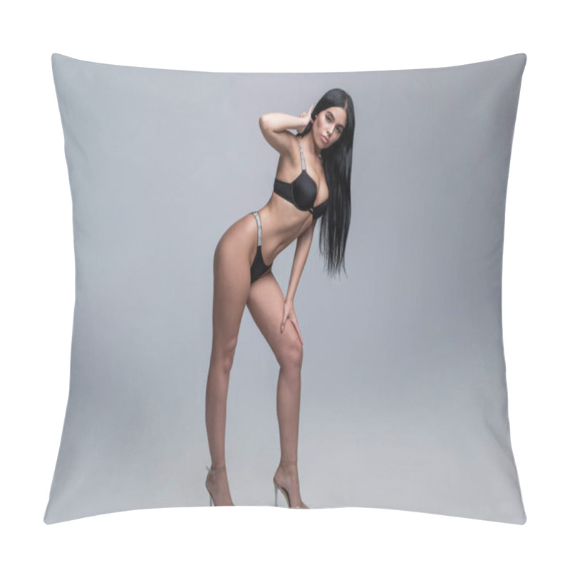 Personality  Skincare. Sexy Woman With Smooth Body Skin. Female Lingerie Fashion. Womens Beauty. Pillow Covers