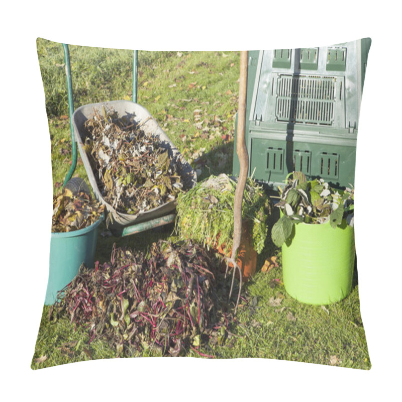 Personality  Composting In A Autumn Garden. Pillow Covers