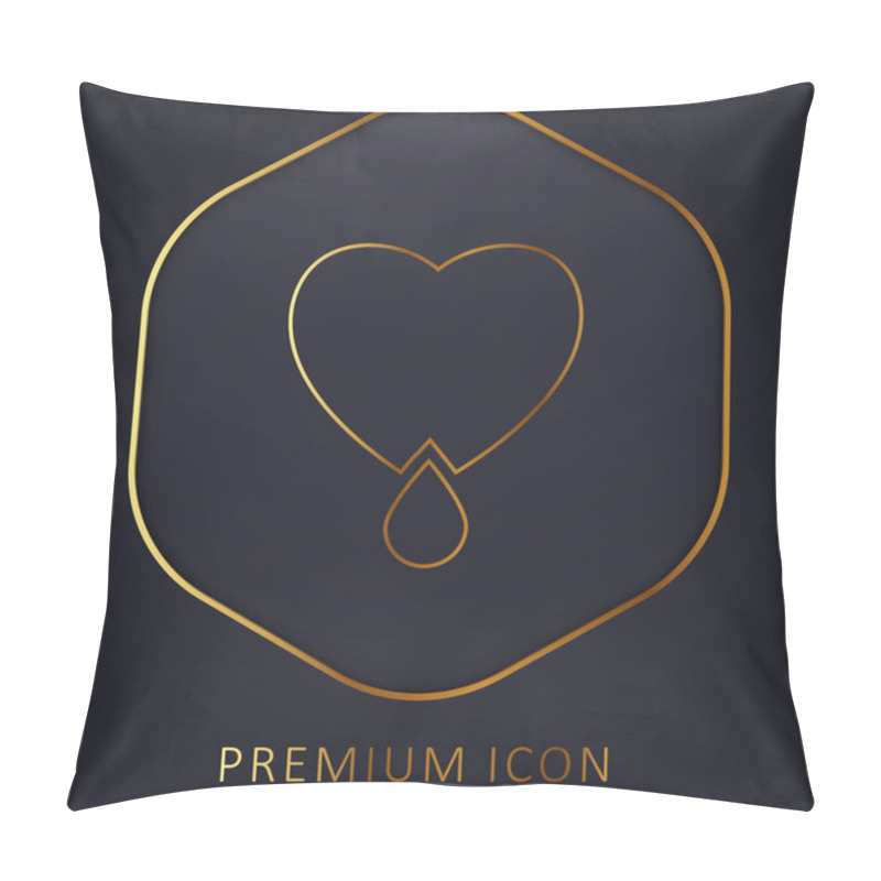 Personality  Bleeding Heart Golden Line Premium Logo Or Icon Pillow Covers