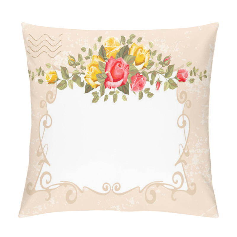 Personality  Retro Flower Card- Roses Pillow Covers