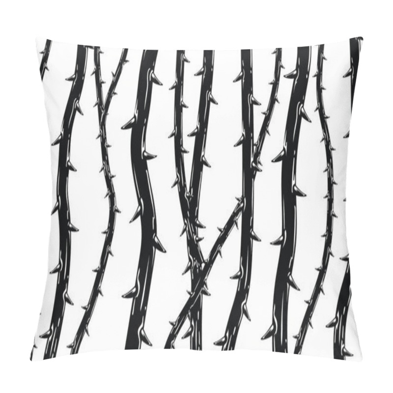 Personality  Black Thorns Background Pillow Covers