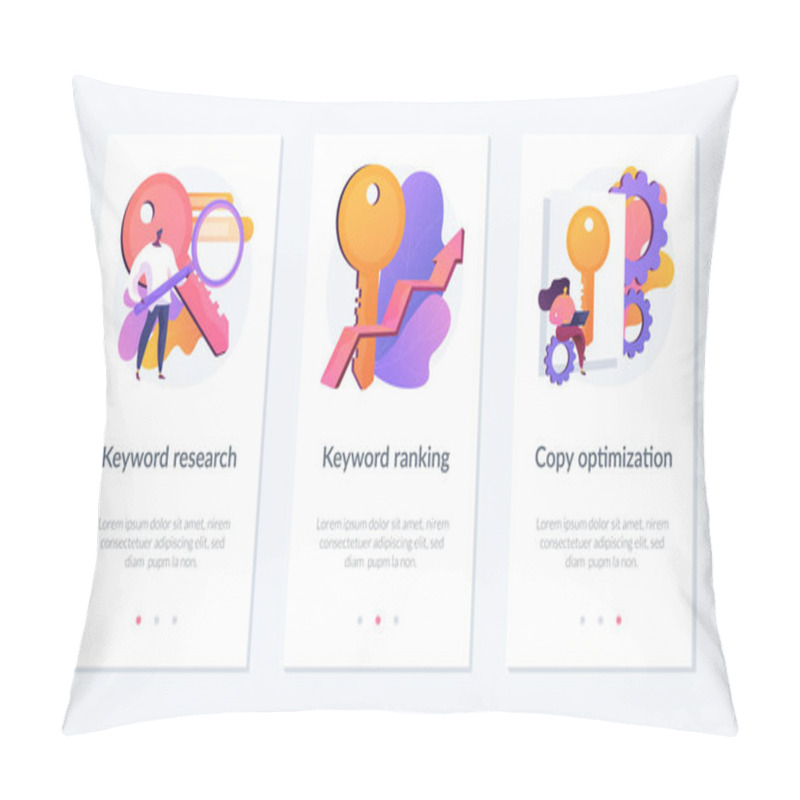 Personality  SEO Keywords App Interface Template. Pillow Covers