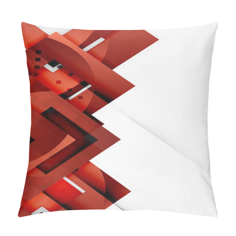 Personality  Squares Geometric Object In Light 3d Space, Abstract Background Pillow Covers