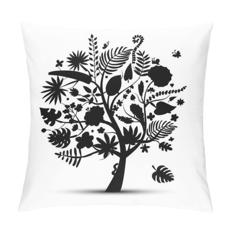 Personality  Tropical Tree Concept, Sketch For Your Design Pillow Covers