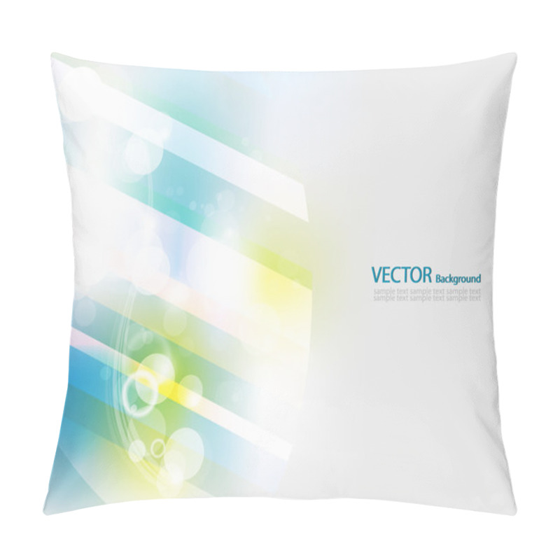 Personality  Abstract Flyer Design With Green Shiny Waves, EPS 10 Pillow Covers