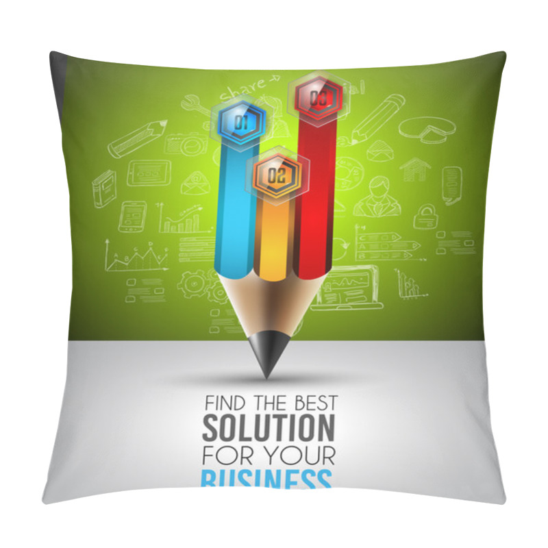 Personality  Clean Infographic Layout Template Pillow Covers