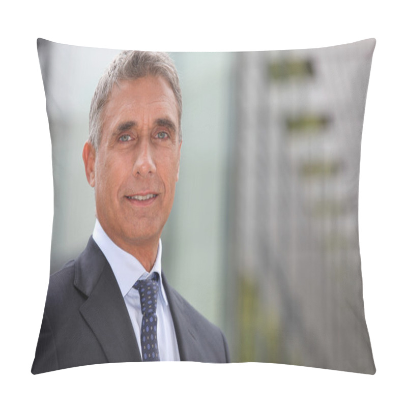 Personality  Business Executive Stood Outdoors Pillow Covers