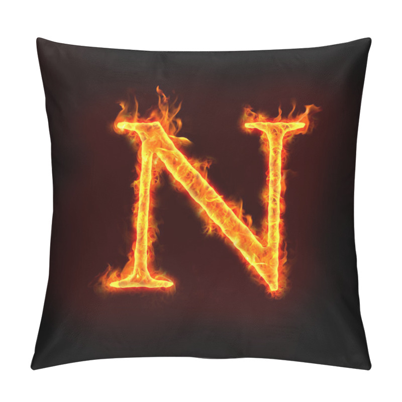 Personality  Fire Alphabets, N Pillow Covers