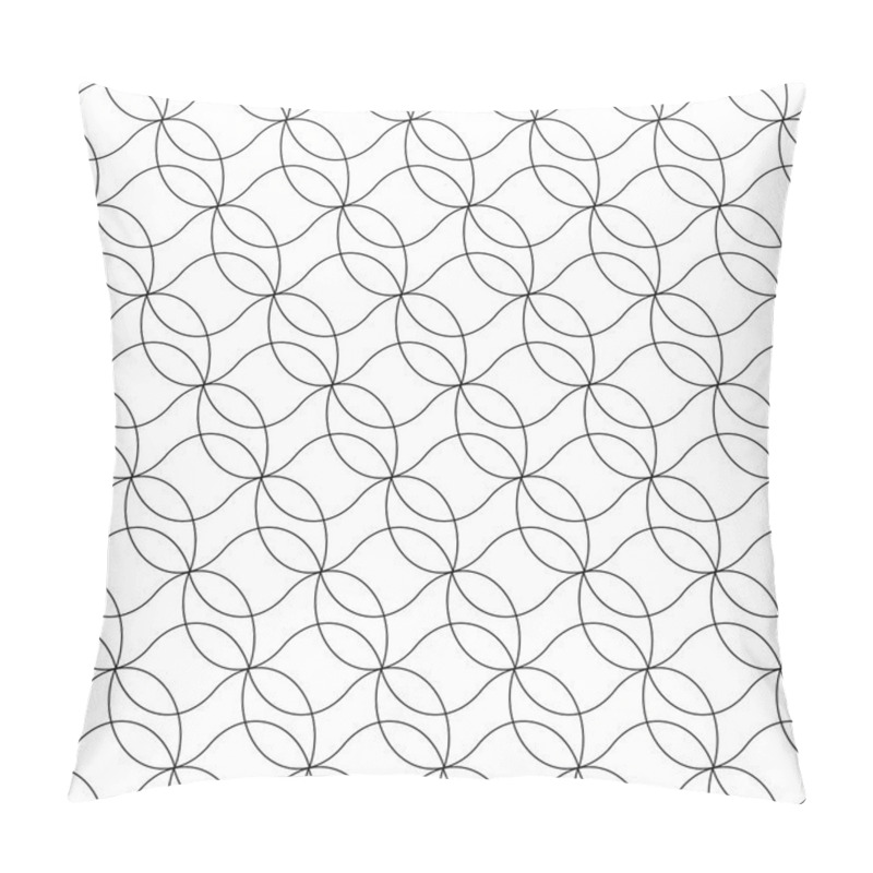 Personality  Black And White Geometric Seamless Pattern With Line. Pillow Covers