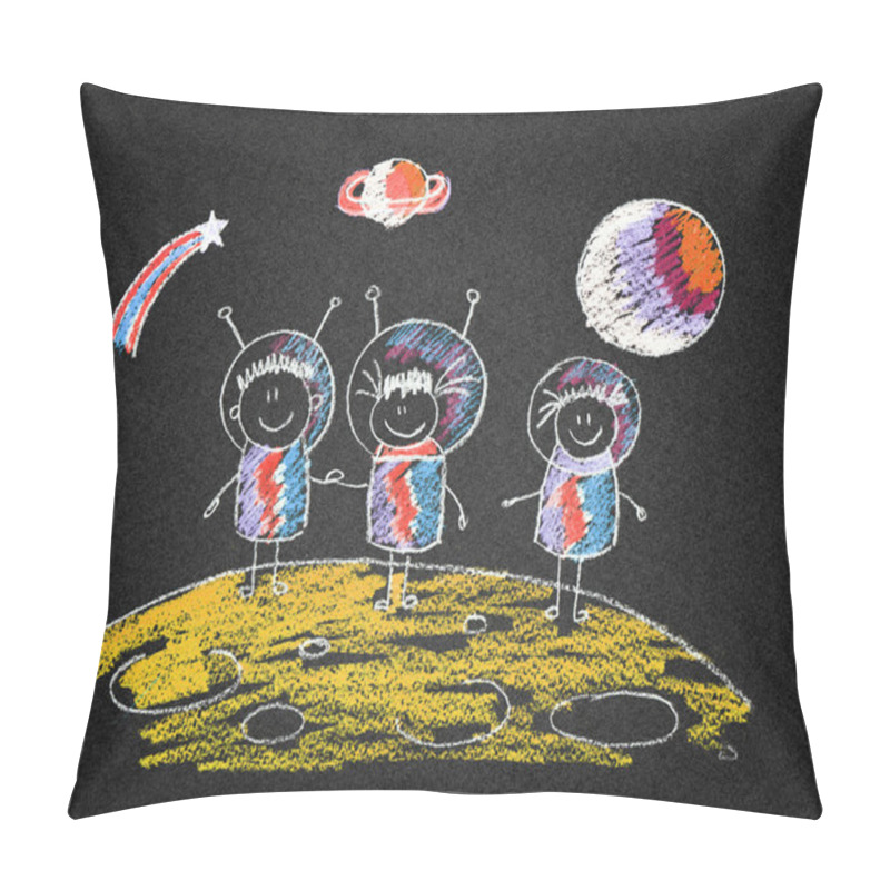 Personality  Happy Kids In Space. Pillow Covers