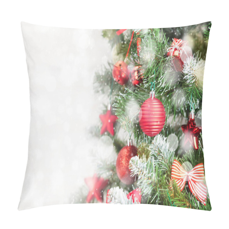 Personality  Christmas Greeting Card With Fir Tree Pillow Covers