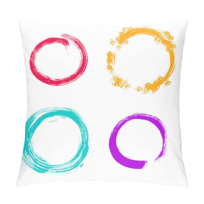 Personality  Grunge Round Frames Pillow Covers