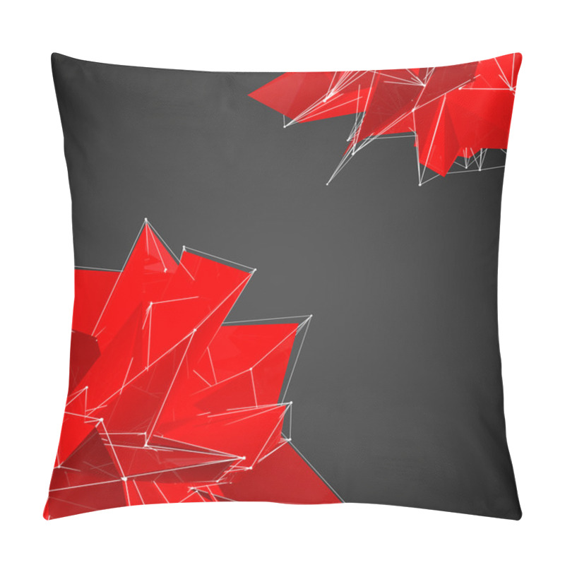 Personality  Abstract Red Modern Triangulation Shapes Pillow Covers