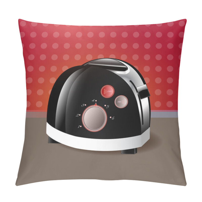 Personality  Bread Toaster,  Vector Illustration   Pillow Covers