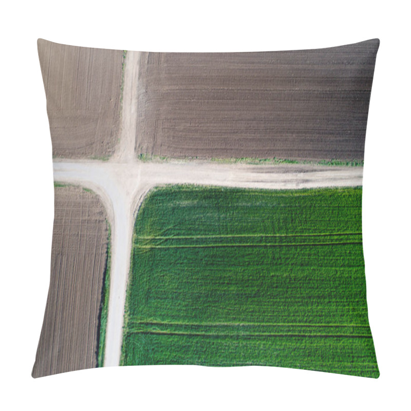 Personality  Top View Of Agricultural Parcels Pillow Covers