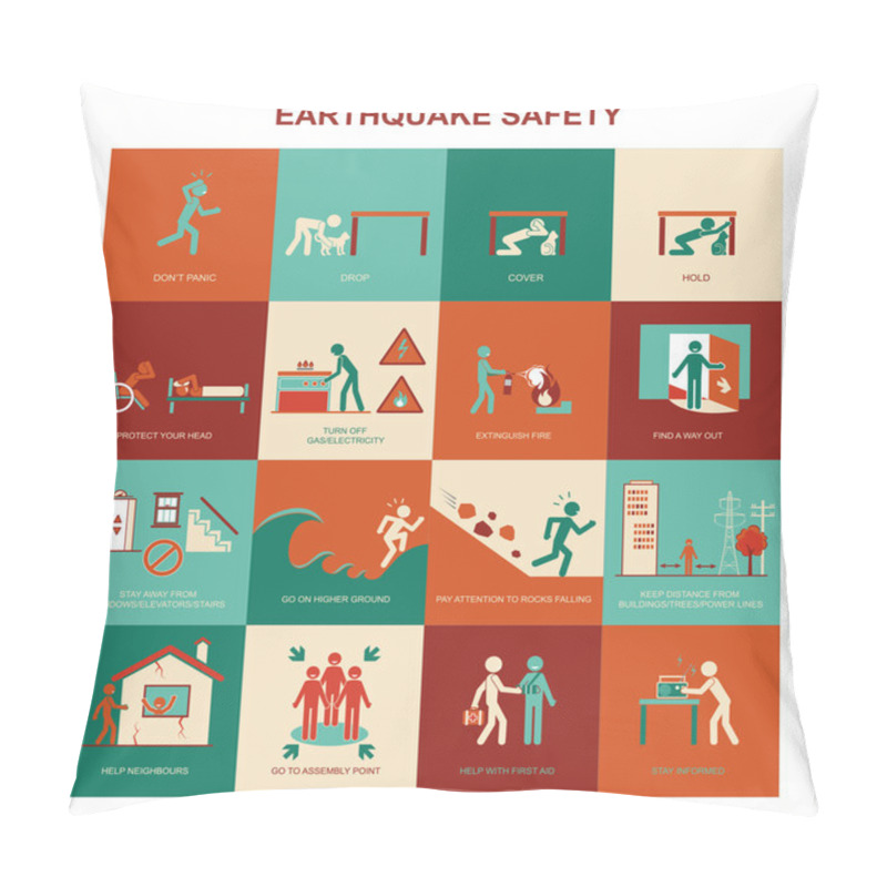 Personality  Earthquake Safety Procedure Pillow Covers