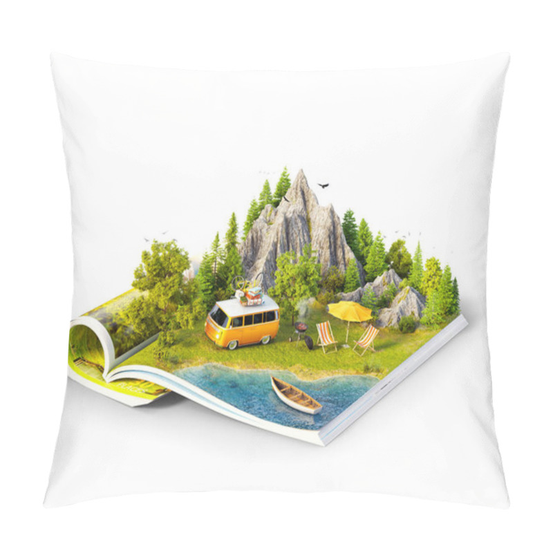 Personality  Mountain On Pages Pillow Covers