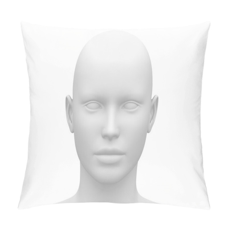 Personality  Female Head Muscles Anatomy - Front View Pillow Covers