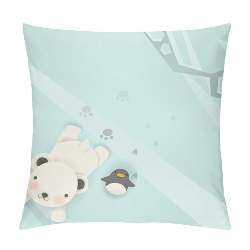 Personality  Polar Bear & Penguin Pillow Covers