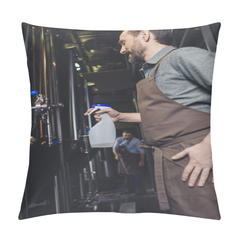 Personality  Worker Cleaning Brewery Equipment Pillow Covers