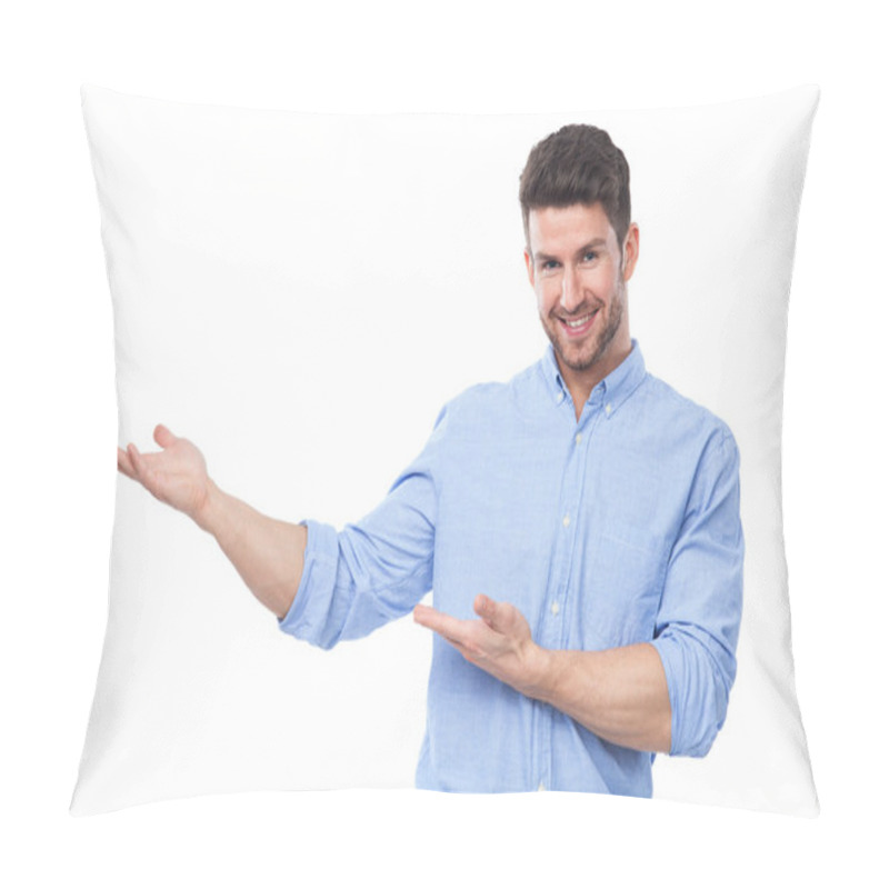 Personality  Young Man Pointing Pillow Covers