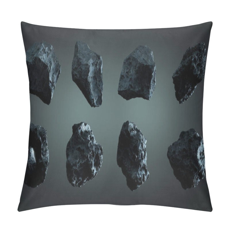 Personality  Dark Rock Asteroid Pack 3D Rendering Pillow Covers