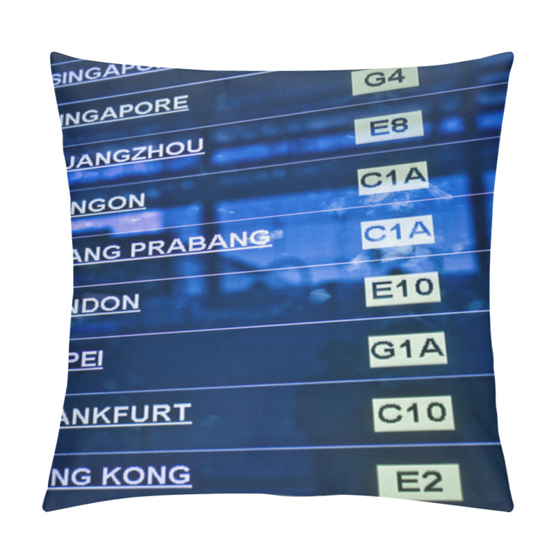 Personality  Airport Departure Board Pillow Covers