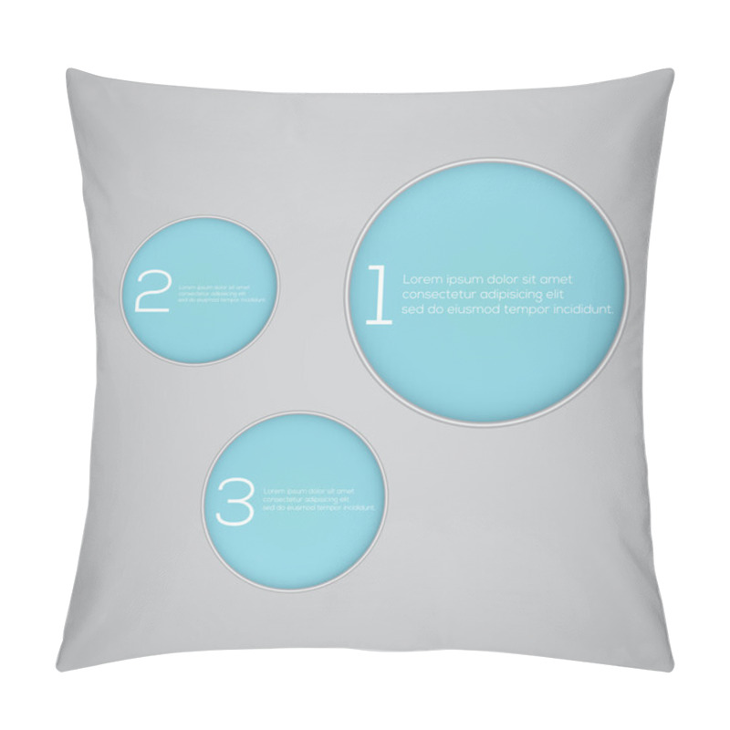 Personality  Vector Blue Banners With Information Pillow Covers