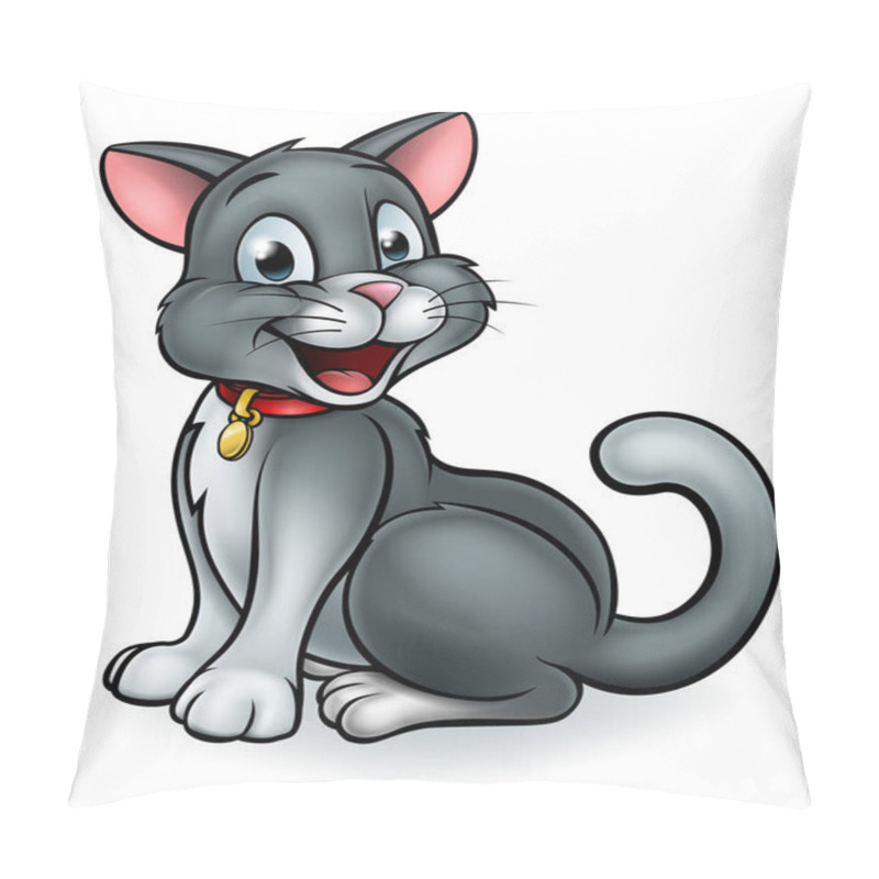 Personality  A Cute Cartoon Cat Mascot Character Pillow Covers