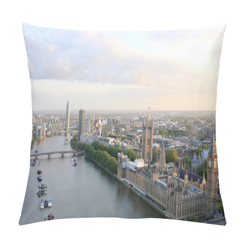 Personality  Fantastic Cityscape, View From London Eye Pillow Covers