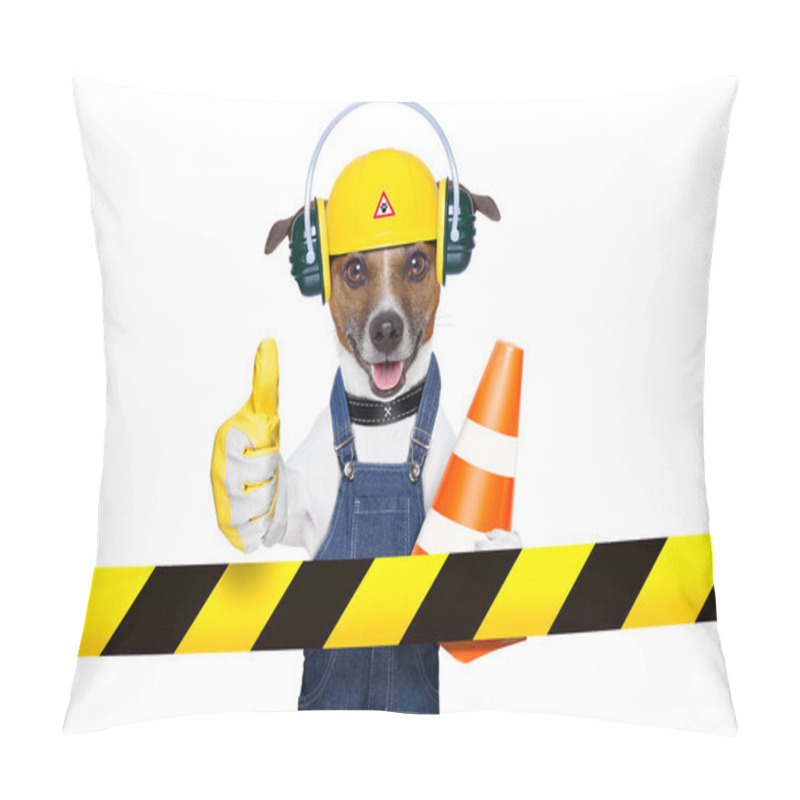 Personality  Under Construction Dog Pillow Covers