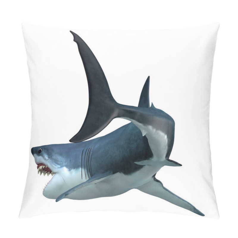 Personality  The Great White Shark Can Live For 70 Years And Is One Of The Largest Predators Of The Oceans. Pillow Covers