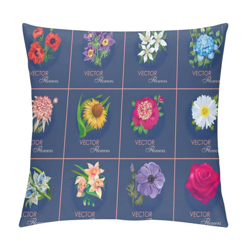 Personality  Twelve Variants Of Floral Cards Pillow Covers